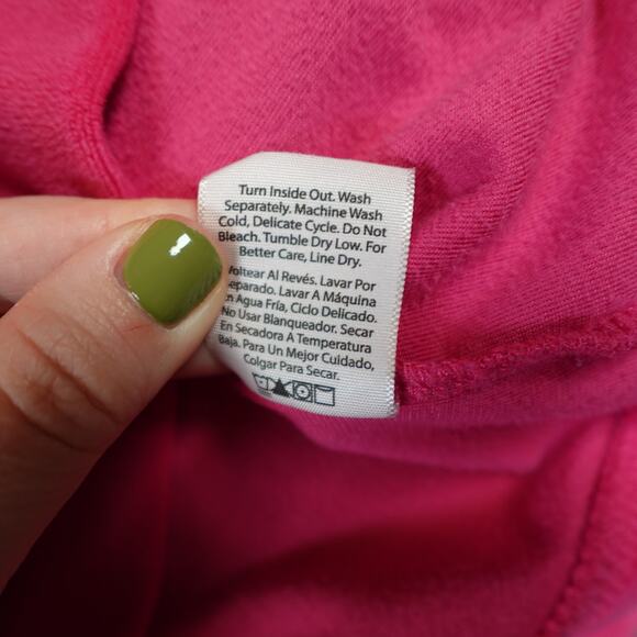 Juicy Couture Jacket Womens Medium Velour Spellout Velvet Hoodie Y2K 90 Full Zip - Picture 6 of 11